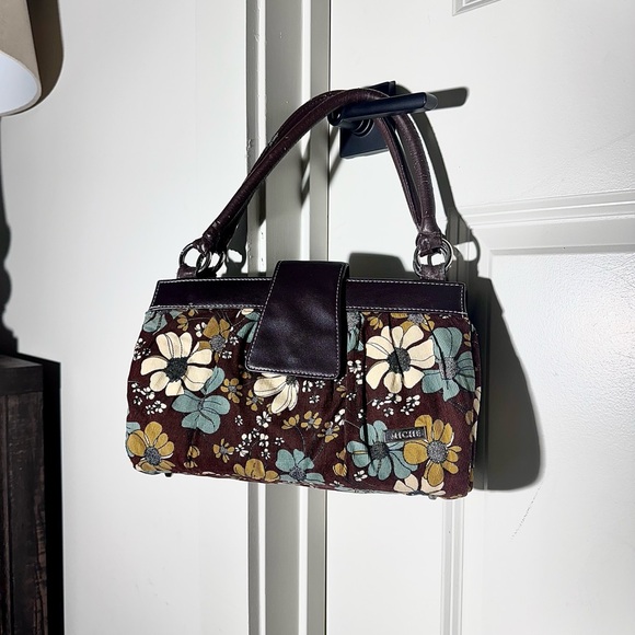 Miche Floral Corduroy Shoulder Bag – Brown/Multicolor - Picture 1 of 3